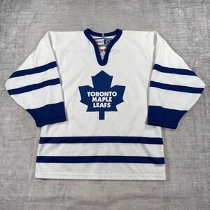 Toronto Maple Leafs Jersey Mens Medium White Vintage 90s CCM Blank NHL Hockey